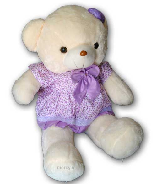 Polished-flower-skirt-teddy-bear1.jpg عروسک خرس دامن دار پولیشی - Image 1