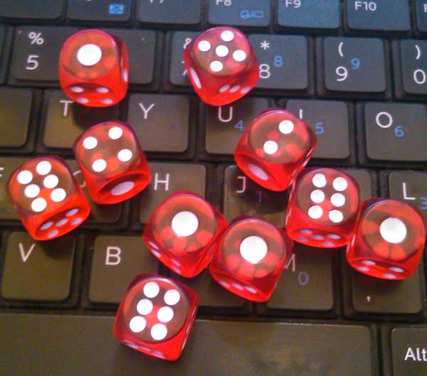 Red-Dice-14.jpg تاس خارجی شفاف سایز ۱۴ میلیتر - Image 1