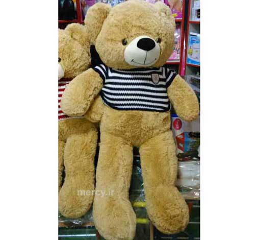 bear-with-blue-jacket-4b.jpg خرس پولیش بلوز دار سایز 2 خارجی - Image 1