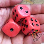 تاس قرمز بزرگ سایز ۲۴