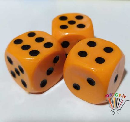 تاس نارنجی بزرگ سایز ۲۴